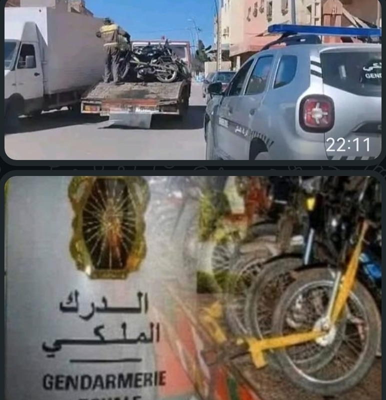 سلا– حملة للدرك الملكي بالعيايدة تسفر عن حجز أزيد من 20 دراجة نارية مخالفة